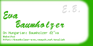 eva baumholzer business card